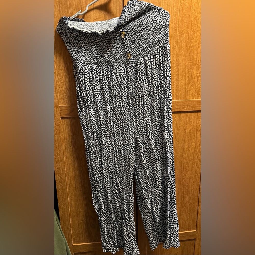 Stylish Navy and White Women's Jumpsuit